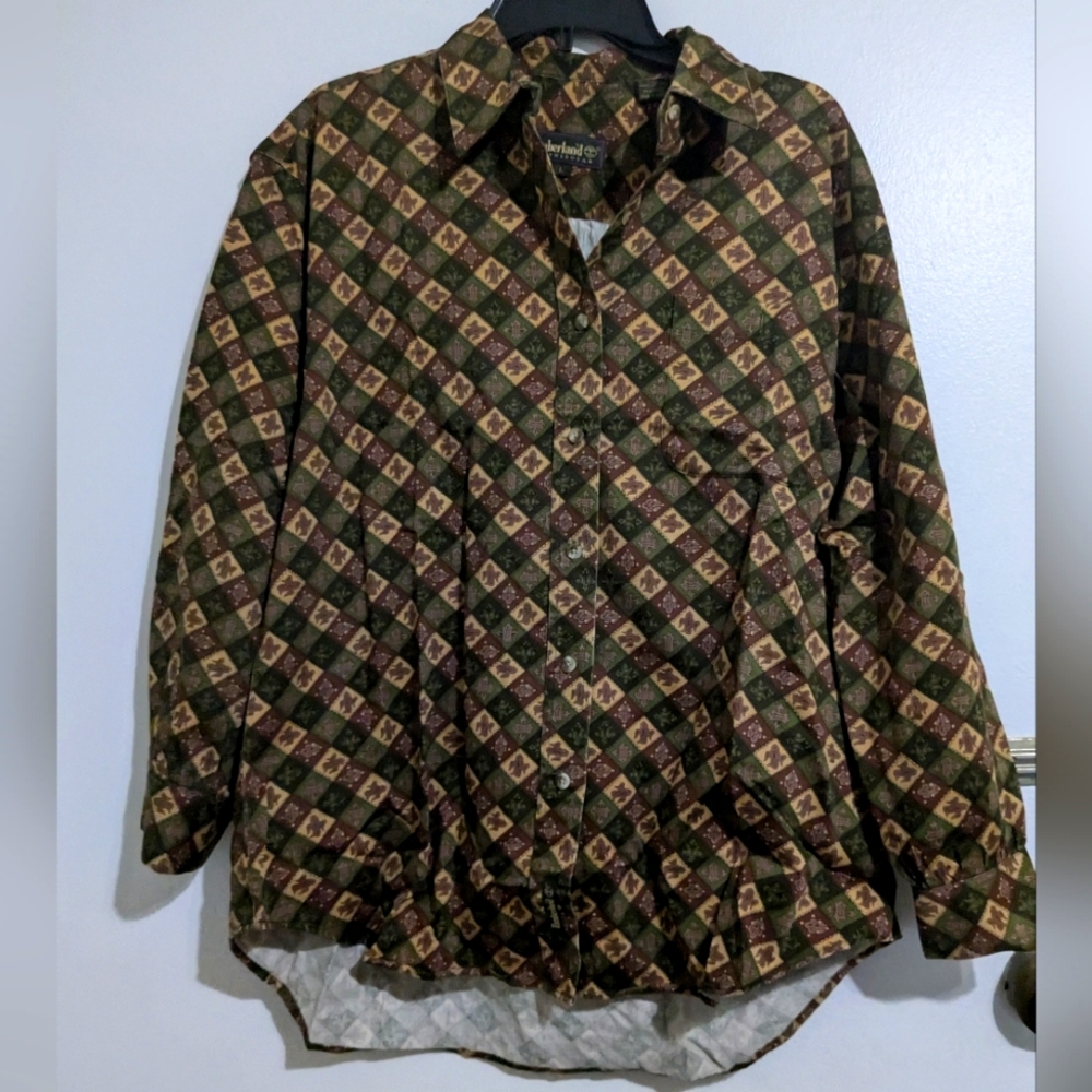 Timberland Vintage Weathergear Women's Button Down Top / Shirt - Large
